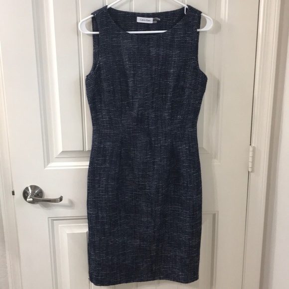 Calvin Klein Dresses Calvin Klein Tweed Sheath Dress Poshmark